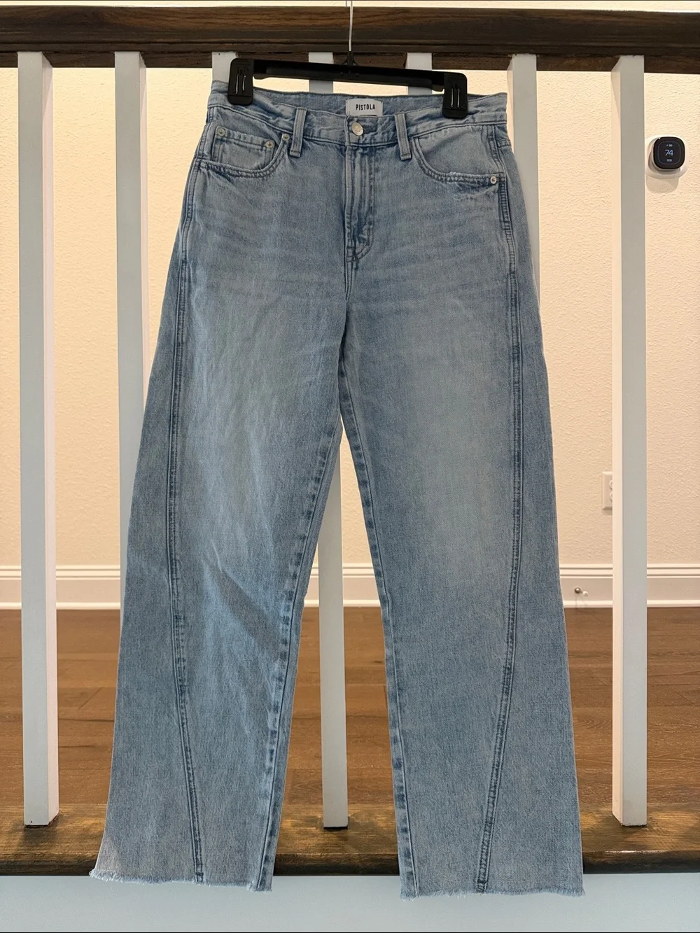 pistola Light Wash Straight-Leg Jeans size 26 - Picture 2 of 6